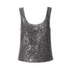 Aggi By Halewski Women's Raya Silver Diamond Sequin Party Tank Top In Silver