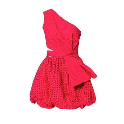 Aggi By Halewski Women's Red Ariana Spring Tulips Dress