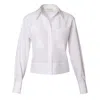 Aggi By Halewski Women's Robin Bright White Long Sleeve Shirt In White