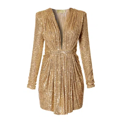 Aggi By Halewski Dress Roxy Gold Diamond