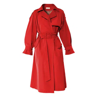 Aggi Women's Sara Red Trench Coat