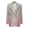 Aggi By Halewski Gioia Silver Peony Sequin Blazer