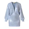 Aggi By Halewski Women's Shelby Celestial Blue Mini Sequin Dress In Blue
