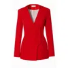 Aggi By Halewski Women's Susana Fiery Red Double Breasted Feminine Blazer In Red