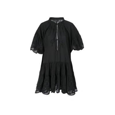 Aggi Women's Tenneisha Black Boho Mini Dress