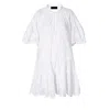AGGI WOMEN'S TENNEISHA WHITE BOHO MINI DRESS