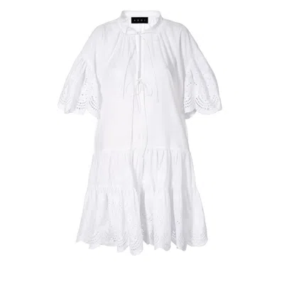 AGGI WOMEN'S TENNEISHA WHITE BOHO MINI DRESS
