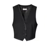Aggi By Halewski Women's Uma Fashion Black Short Suit Vest In Black