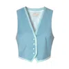 Aggi By Halewski Women's Uma How Blue Am I Short Suit Vest In Blue