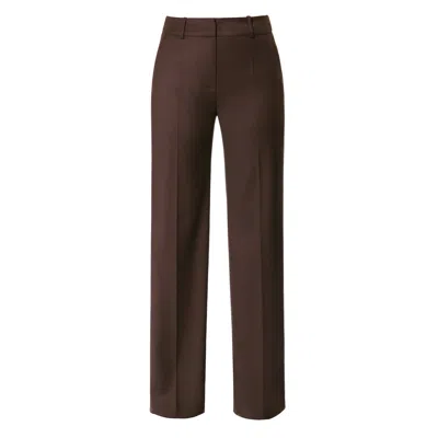 Aggi Women's Valerie Brown Stone High Waist Long Trousers