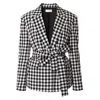 Aggi By Halewski Blazer Martha Jet Set In White/black