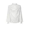 Aggi By Halewski Women's White Karen Vanilla Ice Blouse In White