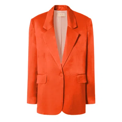 Aggi By Halewski Blazer Bellamy Satin Nasturtium In Yellow/orange