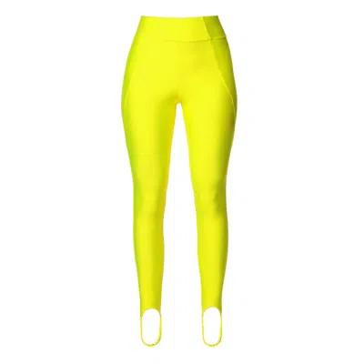 Aggi By Halewski Women's Yellow / Orange Gia Laser Yellow Pants In Yellow/orange