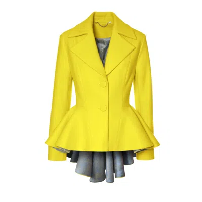 Aggi Women's Yellow / Orange Ingrid Fun Yellow Short Coat In Yellow/orange