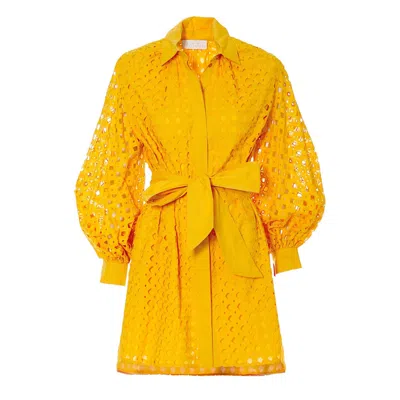 Aggi Women's Yellow / Orange Mona Sunflower Dress In Yellow/orange