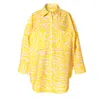 Aggi By Halewski Women's Yellow / Orange Willow Hello Yellow Oversized Shirt In Yellow/orange
