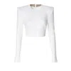 Aggi By Halewski Blouse Zoey Ecru White In White