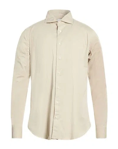 Agho Man Shirt Beige Size 17 ½ Cotton In Sand
