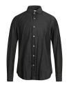 Agho Man Shirt Black Size 17 ½ Cotton In Black