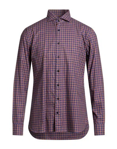 Agho Man Shirt Brown Size 15 Cotton