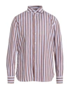 Agho Man Shirt Brown Size 16 ½ Cotton In Multi