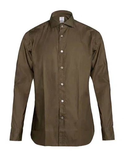 Agho Man Shirt Military Green Size 15 ½ Cotton