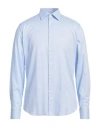 Agho Man Shirt Sky Blue Size 16 Cotton