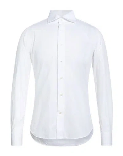 Agho Man Shirt White Size 15 Cotton In Multi