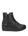 Agile By Rucoline Woman Ankle Boots Black Size 6 Polyurethane In Black