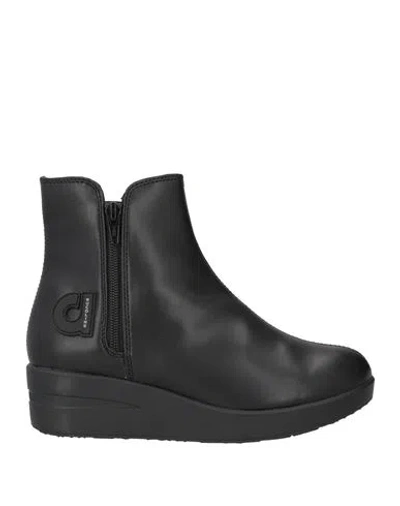 Agile By Rucoline Woman Ankle Boots Black Size 6 Polyurethane