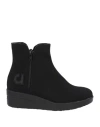 Agile By Rucoline Woman Ankle Boots Black Size 7 Textile Fibers In Black