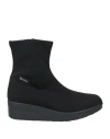 Agile By Rucoline Woman Ankle Boots Black Size 8 Textile Fibers In Black