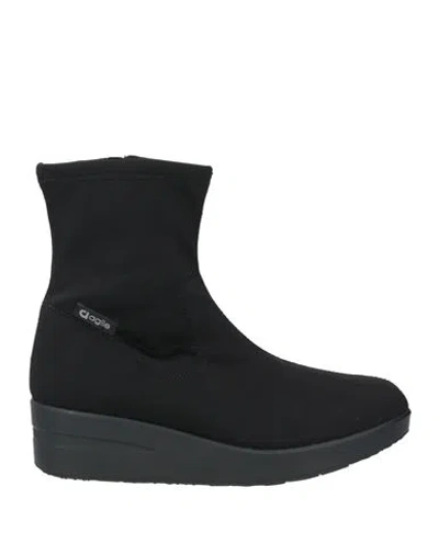Agile By Rucoline Woman Ankle Boots Black Size 8 Textile Fibers