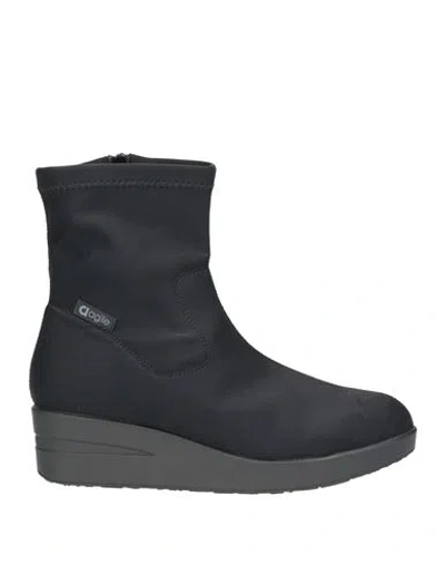 Agile By Rucoline Woman Ankle Boots Black Size 8 Textile Fibers