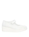 Agile By Rucoline Woman Pumps White Size 8 Leather, Textile Fibers In White