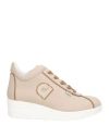 Agile By Rucoline Woman Sneakers Beige Size 6 Leather In Sand