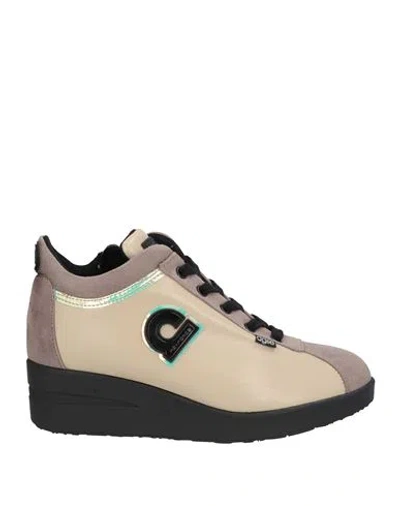 Agile By Rucoline Woman Sneakers Beige Size 6 Textile Fibers
