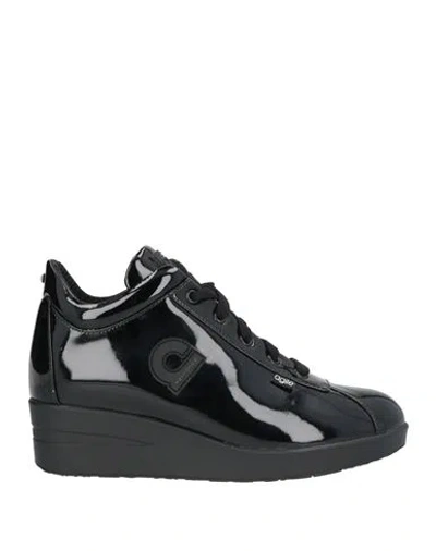 Agile By Rucoline Woman Sneakers Black Size 9 Textile Fibers