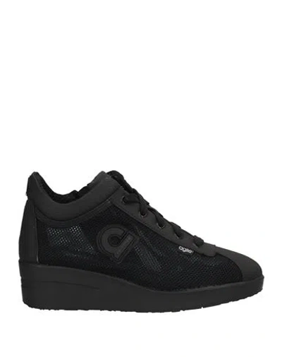Agile By Rucoline Woman Sneakers Black Size 6 Rubber