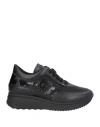 Agile By Rucoline Woman Sneakers Black Size 8 Leather