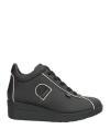Agile By Rucoline Woman Sneakers Black Size 8 Leather In Black