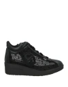 Agile By Rucoline Woman Sneakers Black Size 8 Textile Fibers In Black