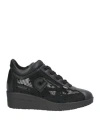 Agile By Rucoline Woman Sneakers Black Size 8 Textile Fibers In Black