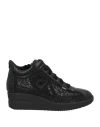 Agile By Rucoline Woman Sneakers Black Size 8 Textile Fibers In Black