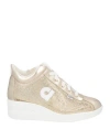 Agile By Rucoline Woman Sneakers Gold Size 9 Textile Fibers, Soft Leather In Gold