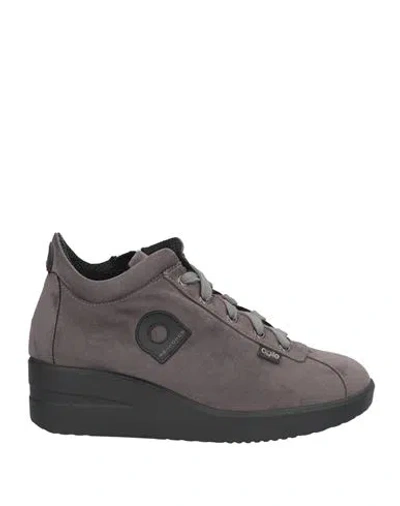Agile By Rucoline Woman Sneakers Grey Size 7 Textile Fibers