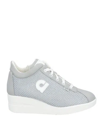 Agile By Rucoline Woman Sneakers Grey Size 7 Textile Fibers In Grey