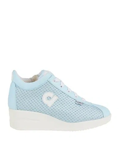Agile By Rucoline Woman Sneakers Sky Blue Size 6 Textile Fibers