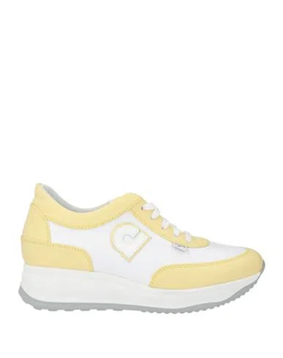 Agile By Rucoline Woman Sneakers Yellow Size 7 Leather